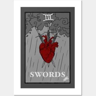 Three Of Swords Posters and Art